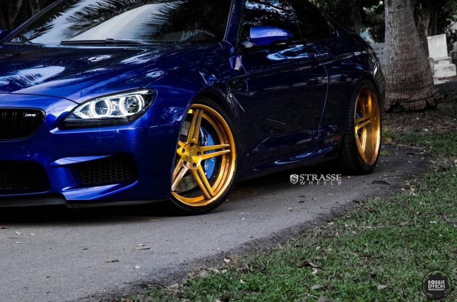  BMW M6 San Marino Blue on Strasse Wheels 2015 года  (фото 18 из 20)